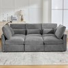 ModernLuxe 85.4" Modular Sectional Sofa Couch, Convertible Sofa Bed with Movable Ottoman, 2 USB Ports & Phone Holder - 2 of 4