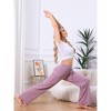 INSPIRE CHIC Womens Pajama Pants Wide Leg Casual Lounge Yoga Drawstring Bottoms - 3 of 4