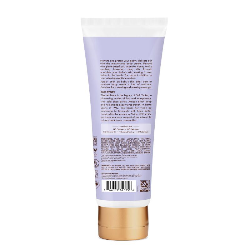 SheaMoisture Baby Manuka Honey &#38; Lavender Nighttime Body Cream for Delicate Skin - 8oz, 3 of 5