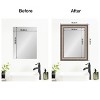 Amanti Art Mirror Makeover Bathroom Mirror Frame Border Kit  - Fully Assembled Peel and Stick Frame - Mirror NOT Included - Lyla Ornate Silver Trim - 4 of 4