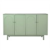 Contemporary 59-Inch Storage Cabinet with Intaglio Detailing - Durable MDF & Pine Legs, Adjustable Shelf - Sturdy - 2 of 4