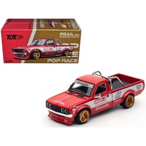 Datsun Pandem 620 Truck #41 Red Metallic with White and Graphics "2025 Thailand Diecast Expo" 1/64 Diecast Model Car by Pop Race - 1 of 4