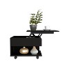 Lift Top Coffee Table, Casters, One Shelf, Black - 4 of 4