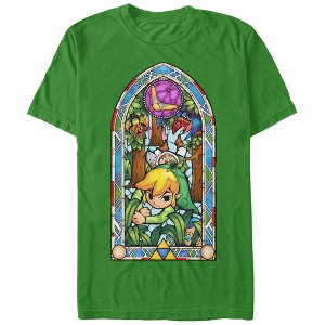 Men's Nintendo Legend of Zelda Stained Glass Forest T-Shirt - 1 of 4