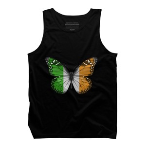 Men's Design By Humans Butterfly Flag Of Ireland By GiftsIdeas Tank Top - 1 of 2