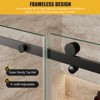 COZONY Frameless Shower Sliding Door, Clear Tempered Glass Waterproof Seal Strip Stainless Steel Hardware - 4 of 4
