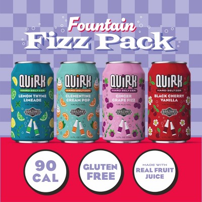 Quirk Fountain Fizz Hard Seltzer - 12pk/12 fl oz Cans