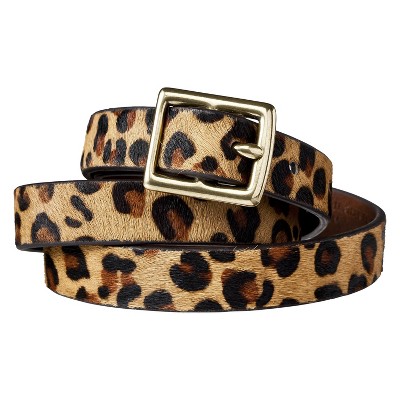 wide leopard print belt