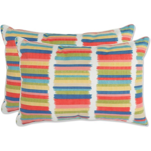 Pillow Perfect Set of 2 Outdoor Rectangular Throw Pillows