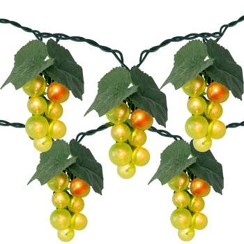 Northlight 5-Count Green Grape Cluster Outdoor Patio String Light Set, 6ft Green Wire