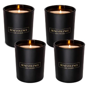 Benevolence LA Premium All Natural Soy Candles In Matte Black Glass Jar - 1 of 2