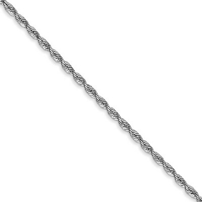 Black Bow Jewelry 1.85mm 10k White Gold D/C Quadruple Rope Chain Necklace