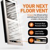 Contemporary Floor Register Vent with Mesh Cover Trap - 3 of 4