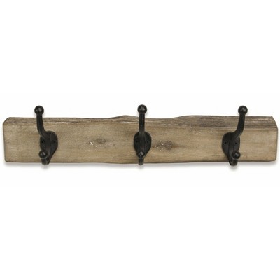Cheung's Gladys Rustic Wood 3 Hook Wall Organizer