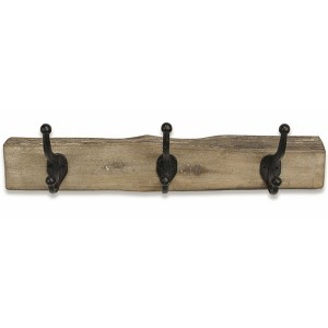 Cheung's Gladys Rustic Wood 3 Hook Wall Organizer - 1 of 4