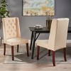 NicBex 2pc Dining Chair with Tufted Button Backrest Modern Upholstered Dining Room Side Chair with Wood Legs - 2 of 4