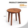 Karl Home| Poplar Wood  Outdoor Wood Side Table - 2 of 4