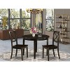 Round Kitchen Table Set - 42" Table with 2 Chairs - Rubber Wood Dining Set - Small Space Friendly - 2 of 4