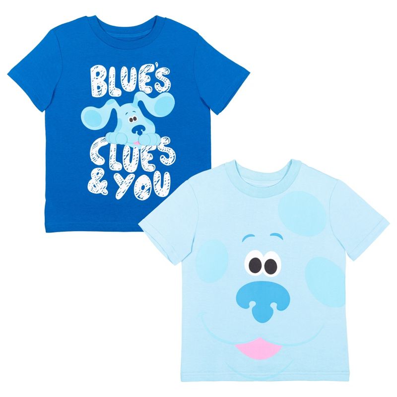 Blue's Clues & You! Toddler Boys 2 Pack Graphic T-Shirt Light/Dark Blue , 1 of 6