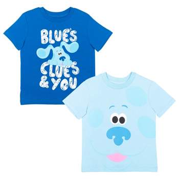 Blue's Clues & You! Toddler Boys 2 Pack Graphic T-Shirt Light/Dark Blue 