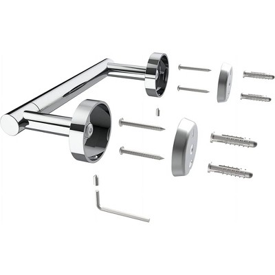 LunaLulinlk Double Post Pivoting Wall Mounted Polished Stainless Steel Toilet Paper Holder for Bathroom RV