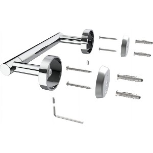LunaLulinlk Double Post Pivoting Wall Mounted Polished Stainless Steel Toilet Paper Holder for Bathroom RV - 1 of 4