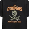 The Goonies Jolly Roger Never Say Die Adult Black Crew Neck Short Sleeve T-shirt - 2 of 3