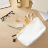 Juvale 6 Pack Canvas Makeup Bags with Zipper - Cotton Cosmetic Bags for Toiletries, DIY Crafts, Travel (White, 11.75 x 5.5") - 3 of 4
