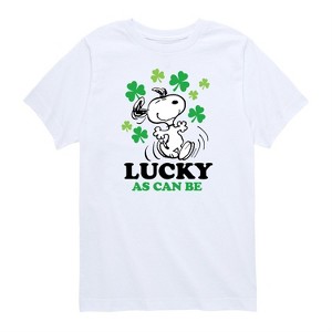 Boys' - Peanuts - St. Patrick's Day with Snoopy Short Sleeve Graphic T-Shirt - 1 of 4