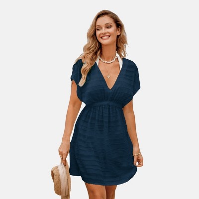 Women's V Neck Cover-Up Dress -Cupshe