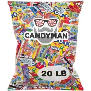 CANDYMAN Assorted Candy Variety Pack 20lbs of Bulk Individually Wrapped Pinata Stuffers - 1 of 4