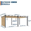 GustoWave Heavy-Duty 12x20 Ft Outdoor Patio Pergola Gazebo for Backyard Garden Porch - 2 of 4