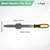 Unique Bargains Flat Metal File High Carbon Steel PVC Grip Handle Hand Files W PVC Grip - 3 of 4