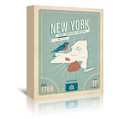 State Pride New York by Anderson Design Group Wrapped Canvas - Americanflat - 5" x 7"