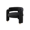 Modern Barrel Accent Chair with Hollow Back, Stylish Curved Arm Side Chair for Bedroom & Living Room - 4 of 4