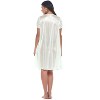 Casual Nights Women's Fancy Lace Neckline Silky Tricot Nightgown - 4 of 4