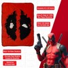 Bazillion Dreams Marvel Deadpool Face Fleece Softest Comfy Throw Blanket for Adults & Kids| Measures 60 x 45 Inches - 2 of 4