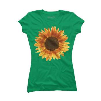 Junior's Design By Humans Sunflower By Maryedenoa T-Shirt