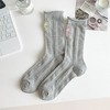 Alilang Adorable Women's Bow-Embroidered Ribbed Ankle Socks 5Pk - 2 of 4