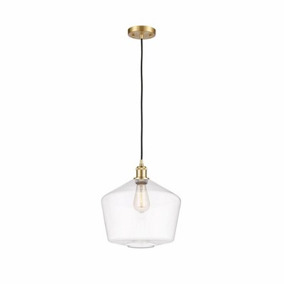 Cindyrella - 1 Light Cord Hung Mini Pendant In Industrial Style-13.5 Inches Tall and 12 Inches Wide