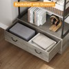 81.3" Tall Bookshelf with Drawer, 5-Tier Industrial Bookcase with Metal Frame, Vintage Display Storage Shelf for Living Room, Office, Bedroom - 4 of 4