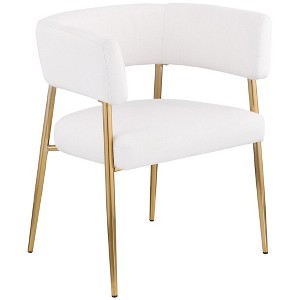 Meridian Furniture,Creston Durable Linen Textured Fabric Dining Chair - 1 of 4