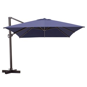Pellebant 12.5FT Patio Cantilever Umbrella High-strength Aluminum Pole with 360Rotation 5 Heights Adjustable Umbrella - 1 of 4