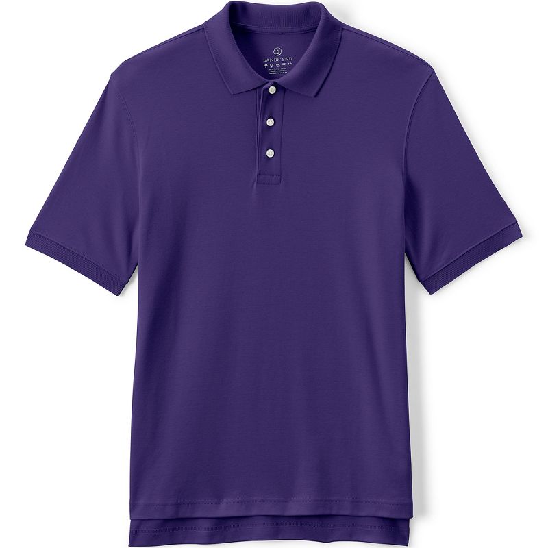 Lands' End School Uniform Men's Long Sleeve Interlock Polo Shirt, 1 of 6