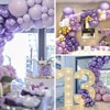 PartyWoo Balloons Metallic Purple Metallic Lavender Light Pastel Lilac 12 Inch 50 pcs - 3 of 4