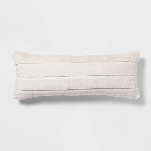 White oblong hotsell throw pillow