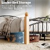 Twin Metal Platform Frame with Victorian Classic Iron-Art Headboard & Footboard,Steel Slats Mattress Foundation for Storage - 4 of 4