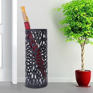SONGMICS Umbrella Stand, Umbrella Holder, Steel Round Umbrella Rack Organizer Freestanding, for Canes Walking Sticks, Black - 1 of 4