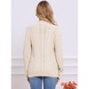 INSPIRE CHIC Women's Button Down Long Sleeve Crew Neck with Pockets Casual Cardigan - 3 of 4