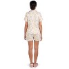 Memoi Women's Coral Reef Notch Collar Cotton Blend Pajama Set - 3 of 4